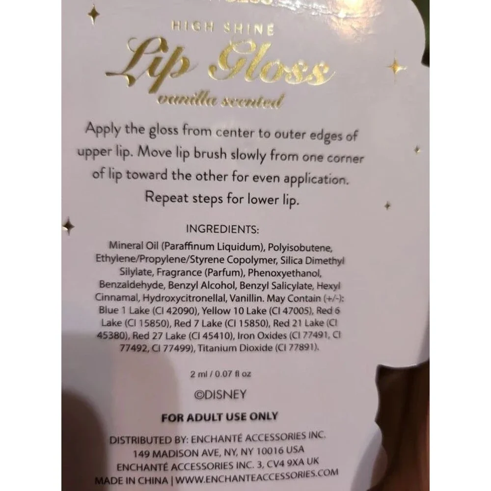 Disney Princess Vanilla Scented High Shine Lip Gloss